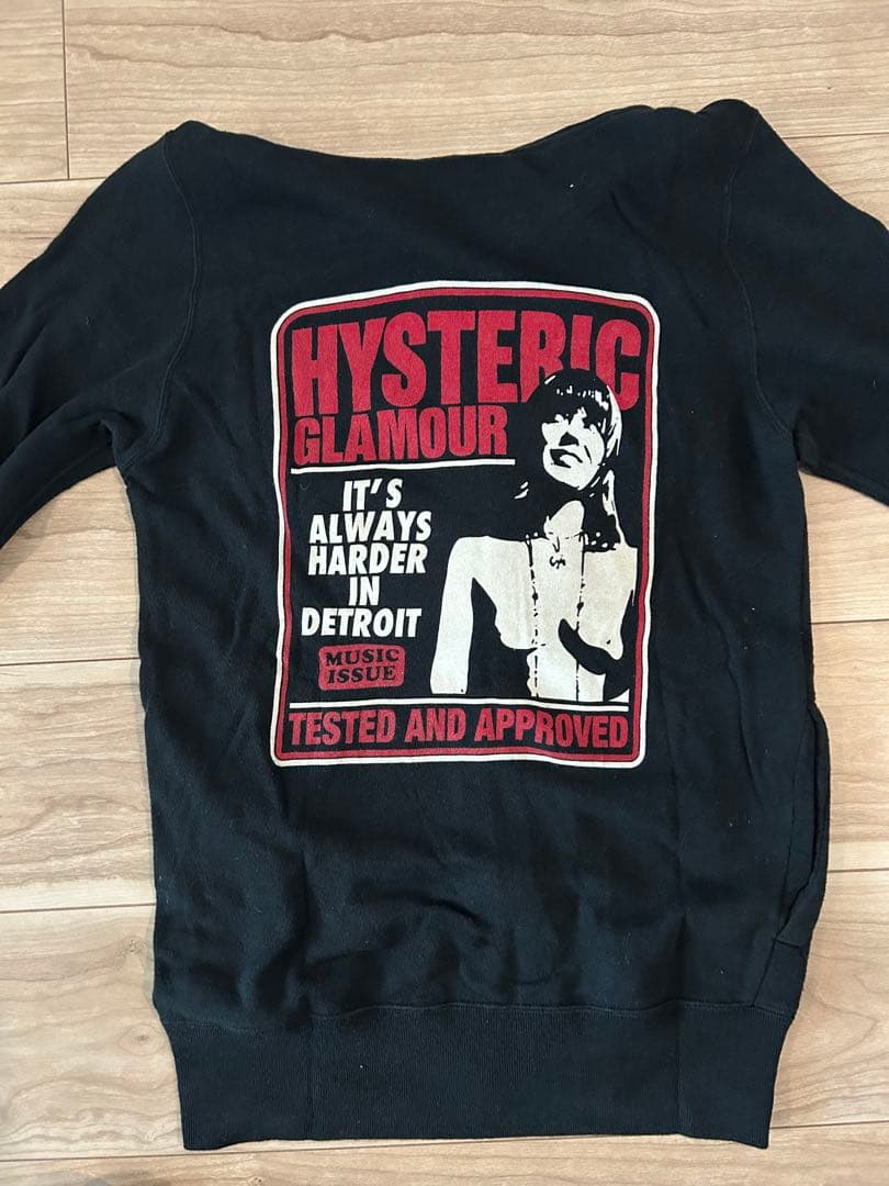 ヒステリックグラマー ジップアップパーカー ブラック