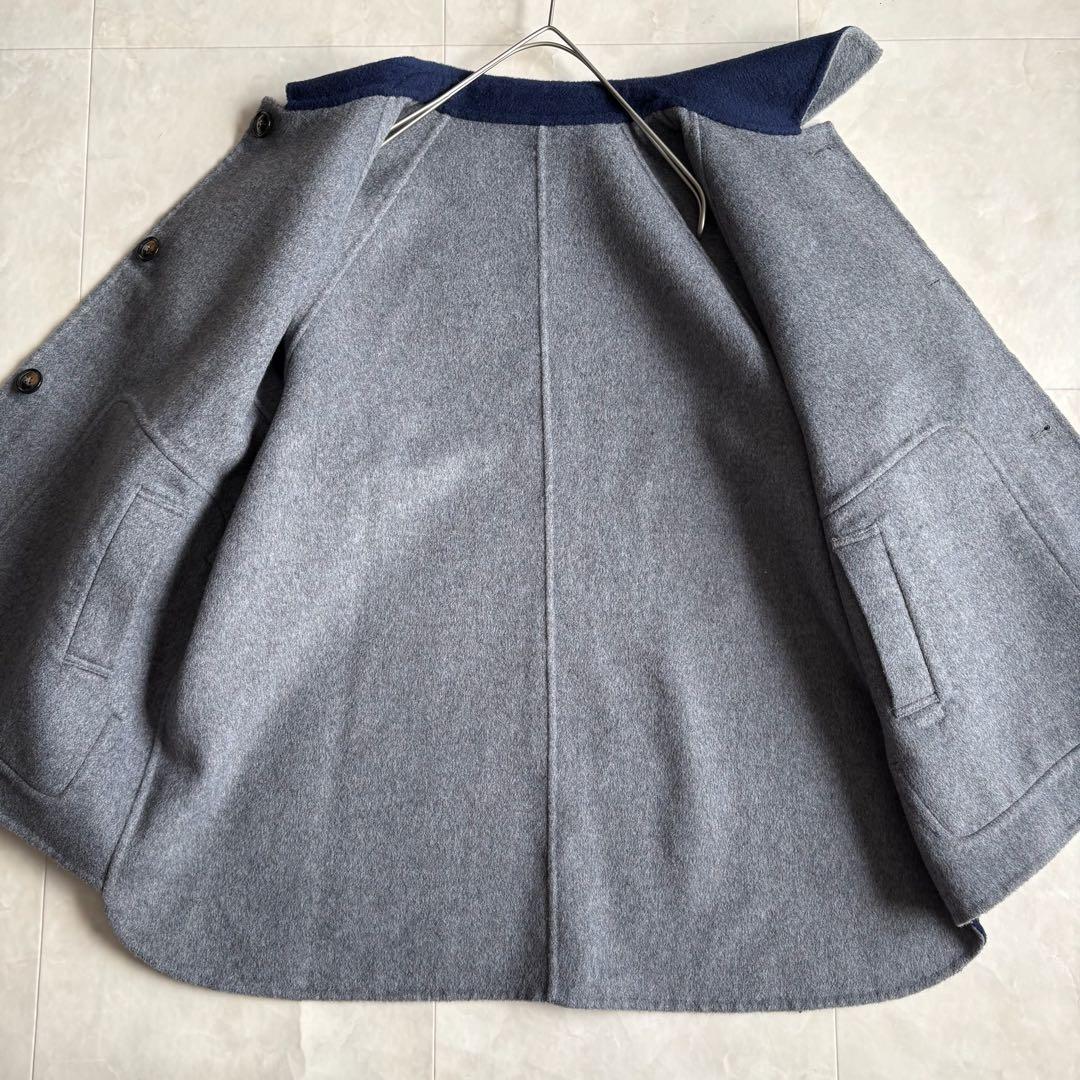 美品✨ nop de nod リバーシブルウールショートコート 紺×グレー M