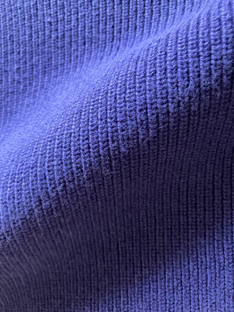 ゴーシュ　コットンファームリブVネックベスト パープル