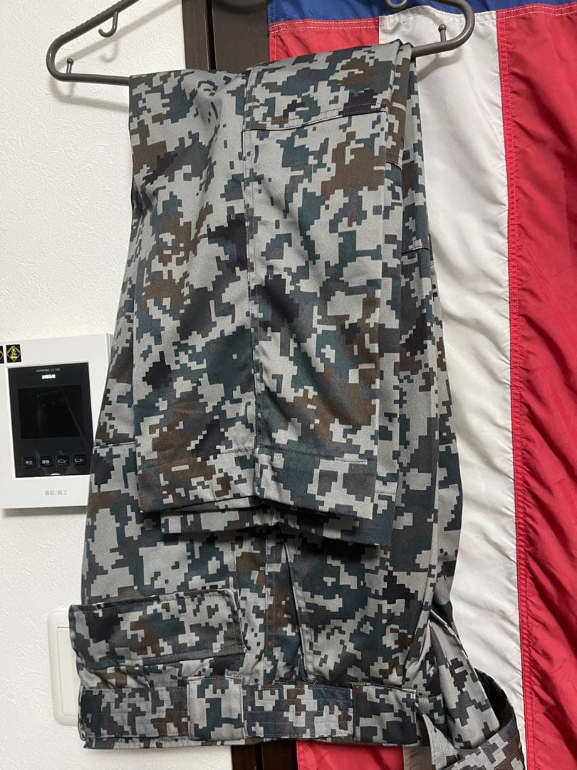 空自迷彩デジタル　作業服　戦闘服　ベルト 3点セット　5A Mサイズ　サバゲー