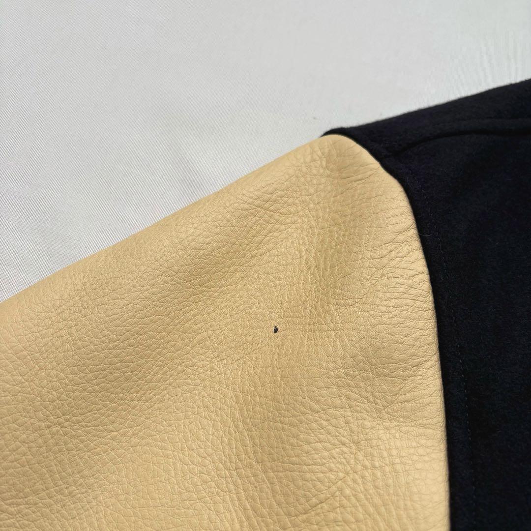 専用VAN JACKET ヴァンヂャケット ワッペン付き 袖レザー スタジャン