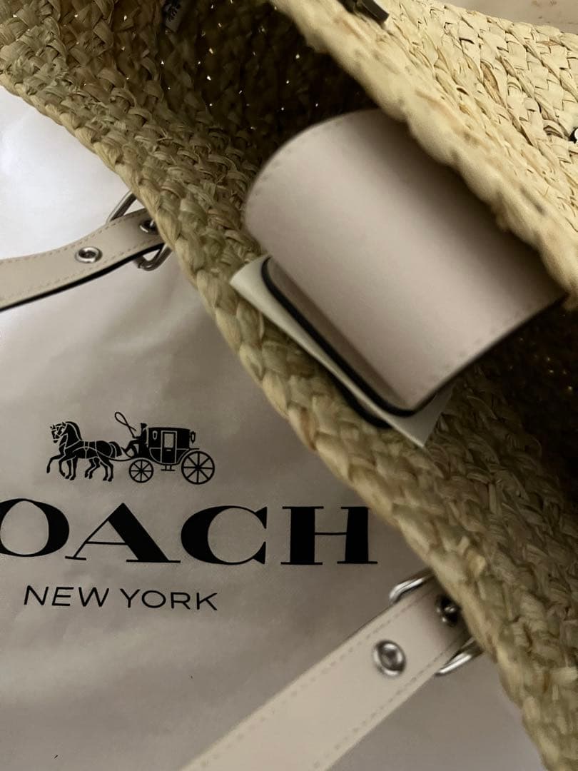 coach かごバッグ ラージストロートート