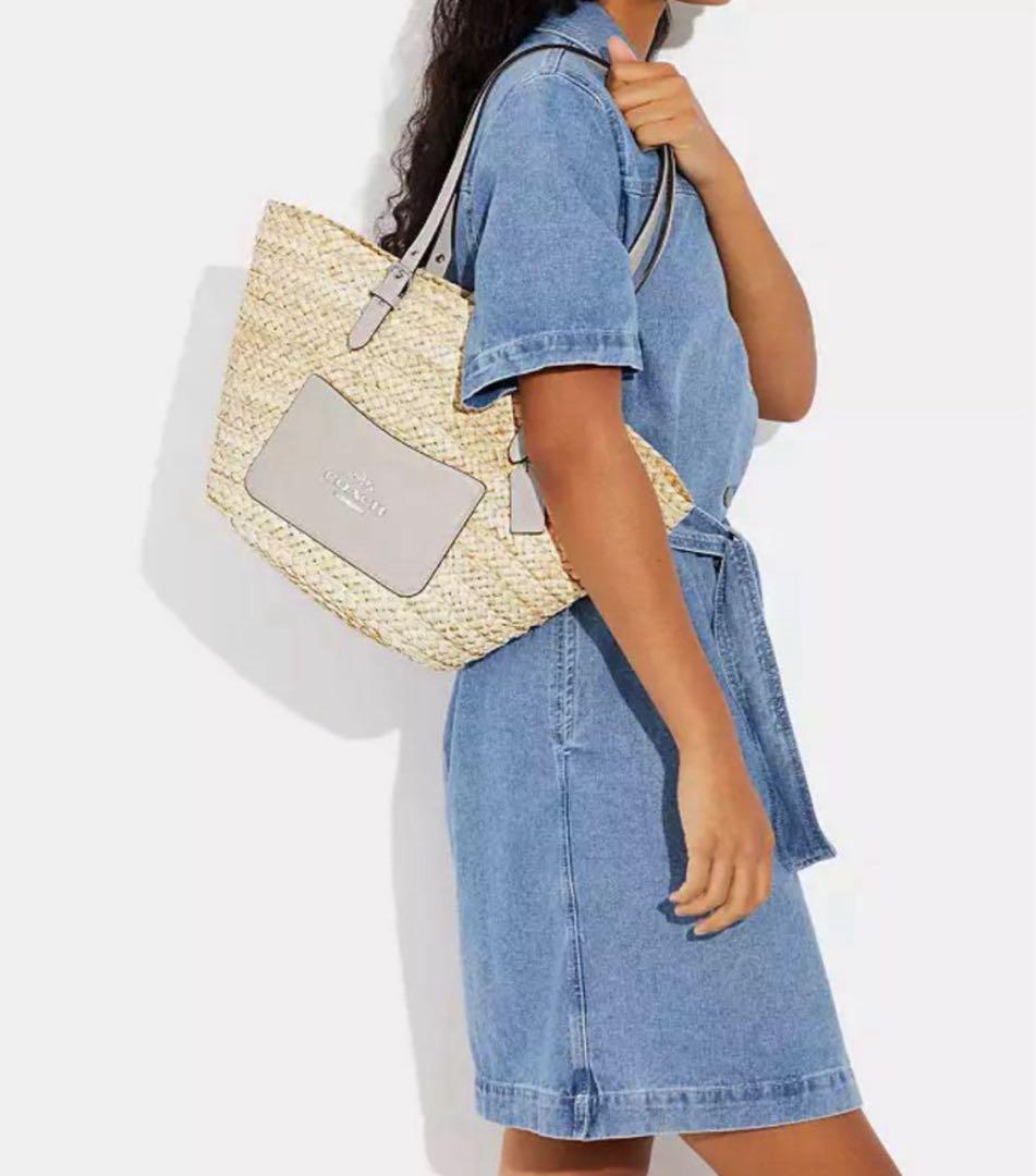coach かごバッグ ラージストロートート