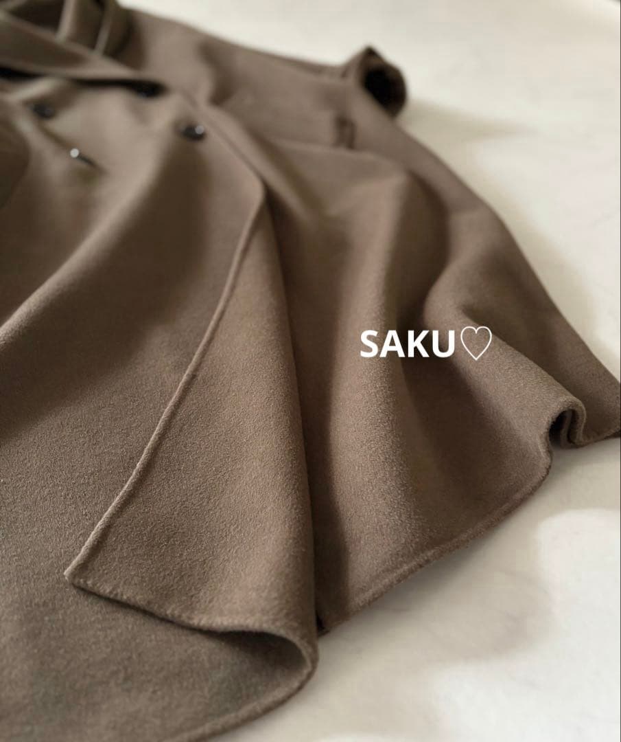 定価61600円 HELIOPOLE ウールダブルフェイスフーデットコート 38