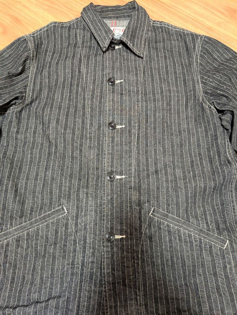 売り尽くし　最終値下げ　希少　SUGAR CANE ストライプカバーオール 40