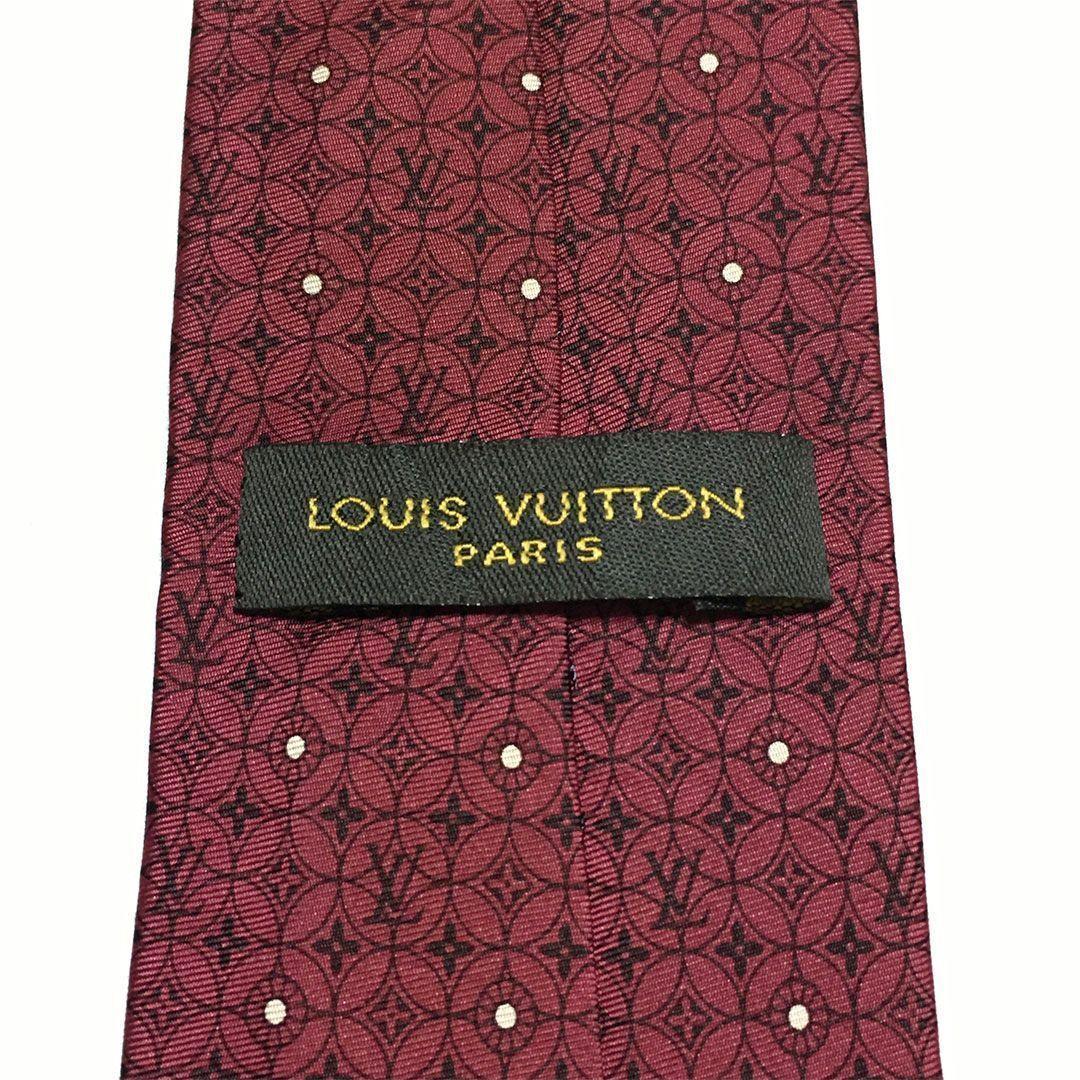未使用級 ルイヴィトン Louis Vuitton ネクタイ LV柄 ドット