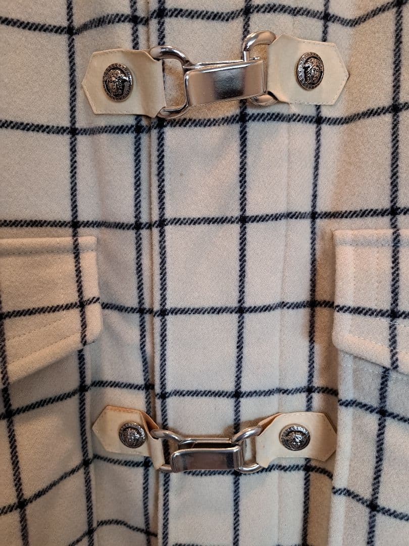 ✨VERSACE JEANS COUTURE✨ チェック柄ダッフルコートLサイズ