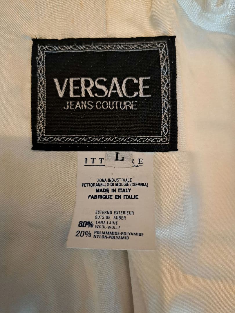 ✨VERSACE JEANS COUTURE✨ チェック柄ダッフルコートLサイズ