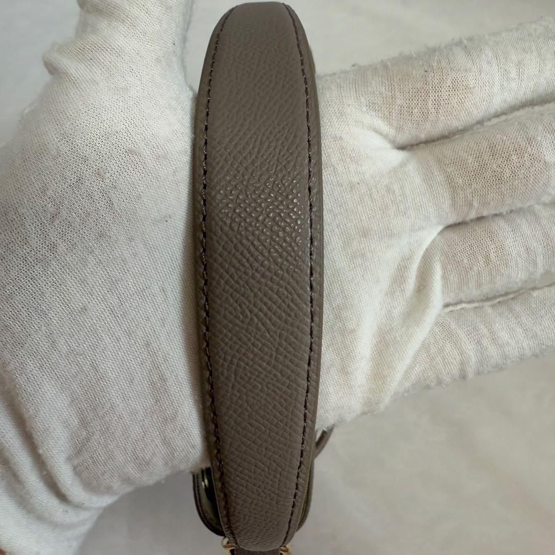 【新品同様/保存袋付】フルラ クリオ 巾着 2way ショルダーバッグ レザー