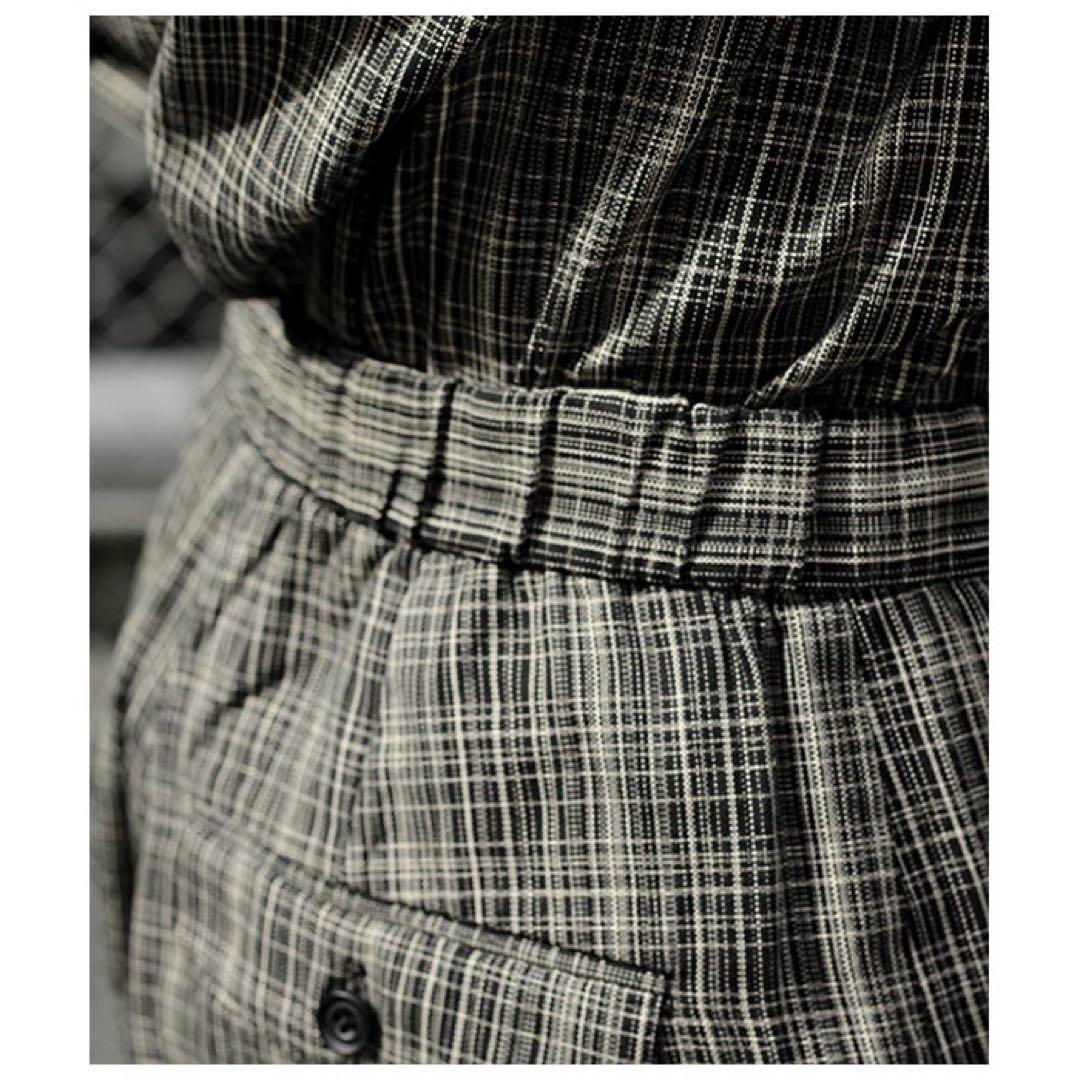 ULTERIOIR チェック柄ウエストゴムパンツ