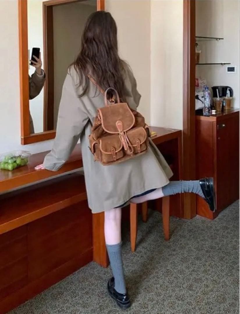 lumiyumi 大人可愛い ミドル丈 丸襟 トレンチコート