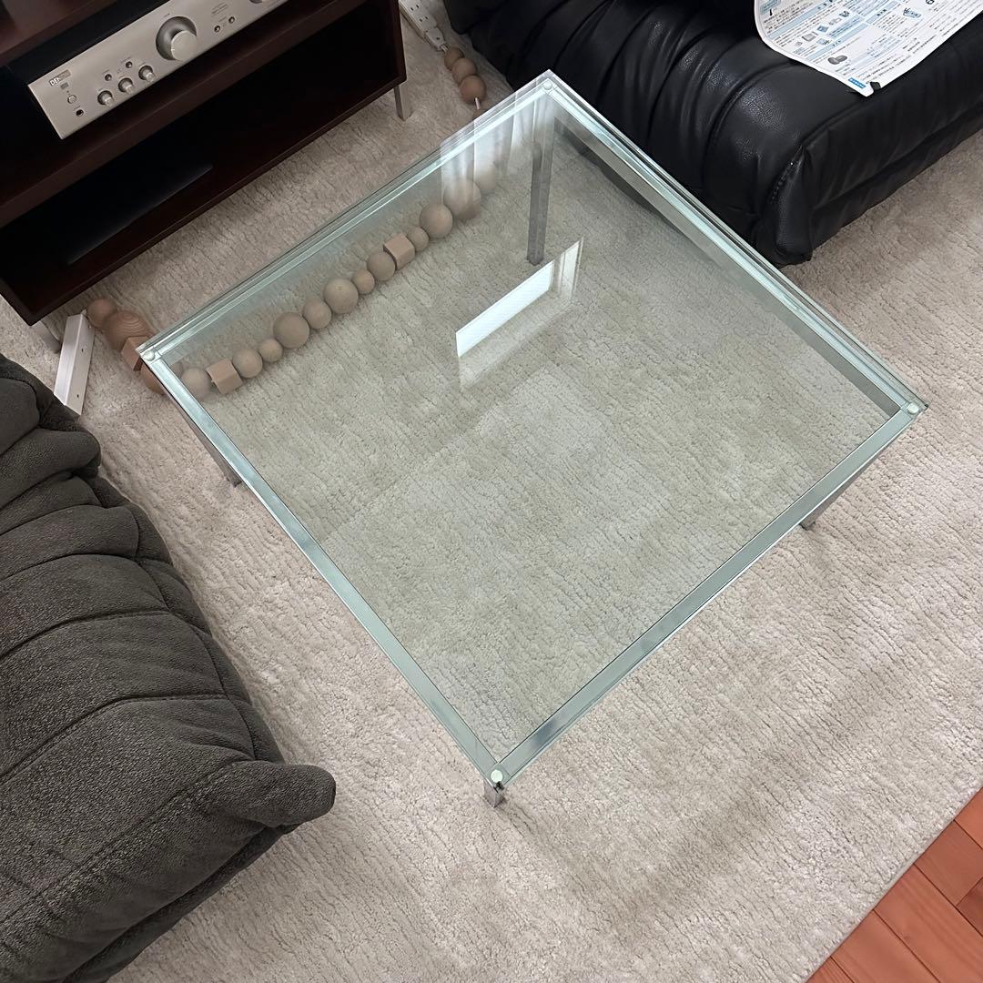 【Hi K】Knoll 定価17万円　ガラストップ コーヒテーブル