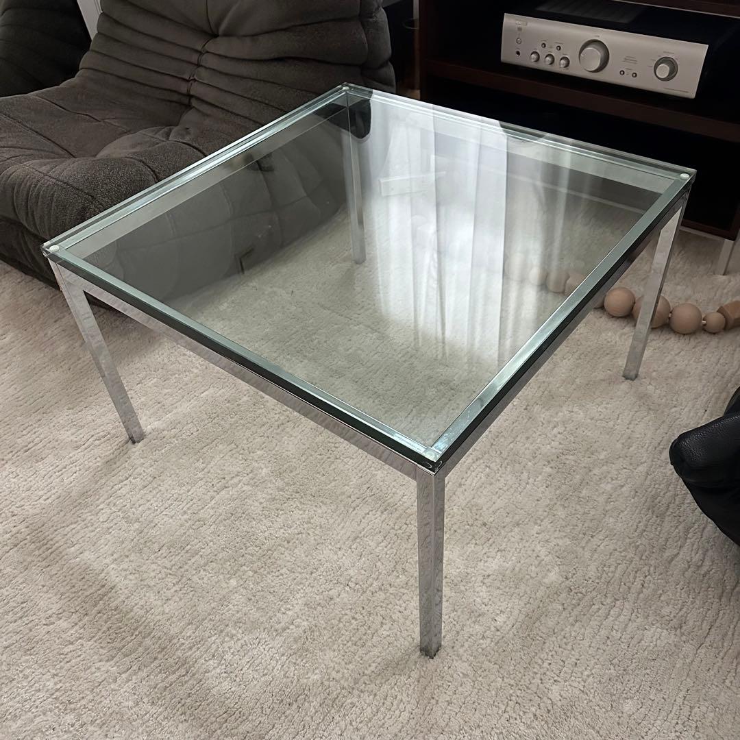 【Hi K】Knoll 定価17万円　ガラストップ コーヒテーブル