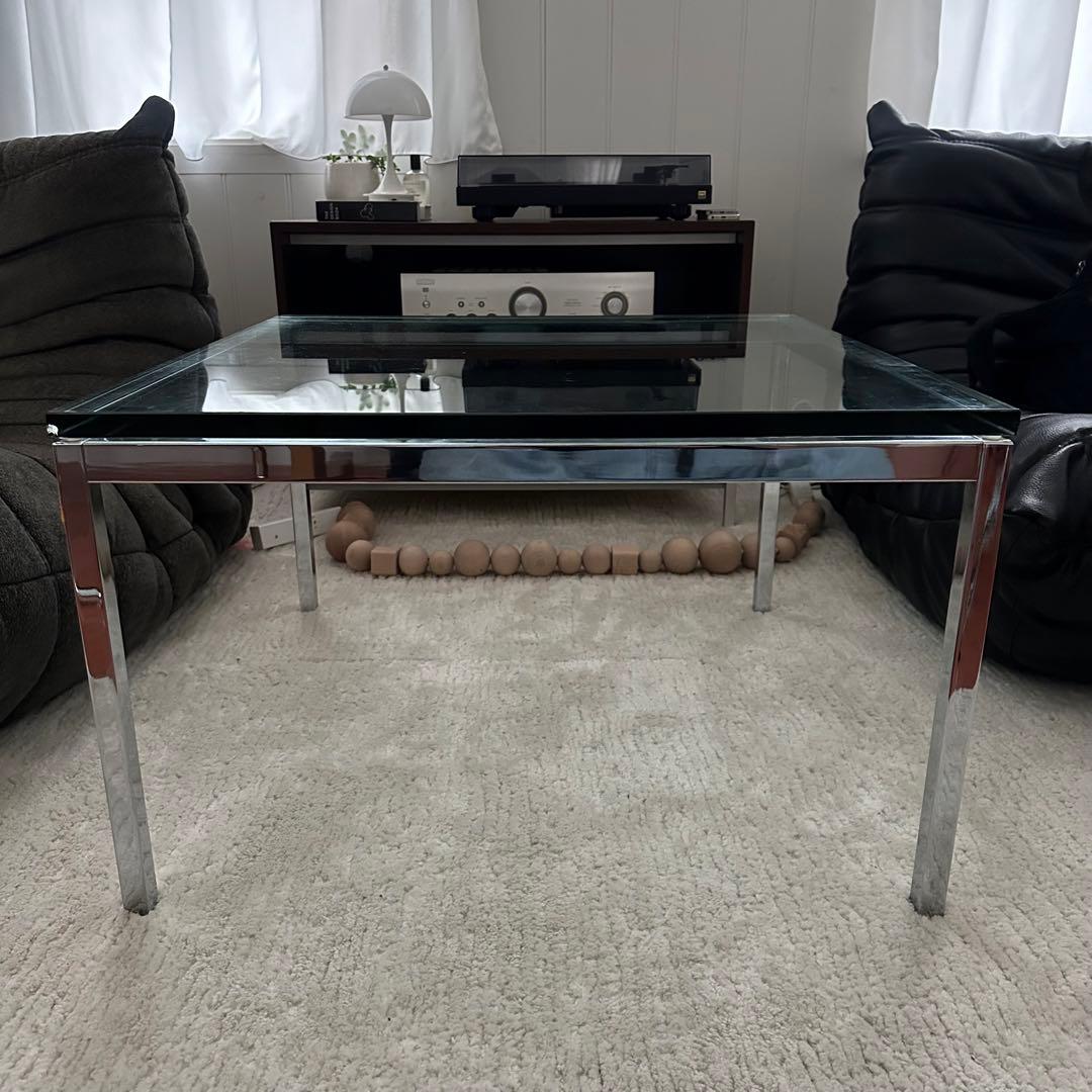 【Hi K】Knoll 定価17万円　ガラストップ コーヒテーブル