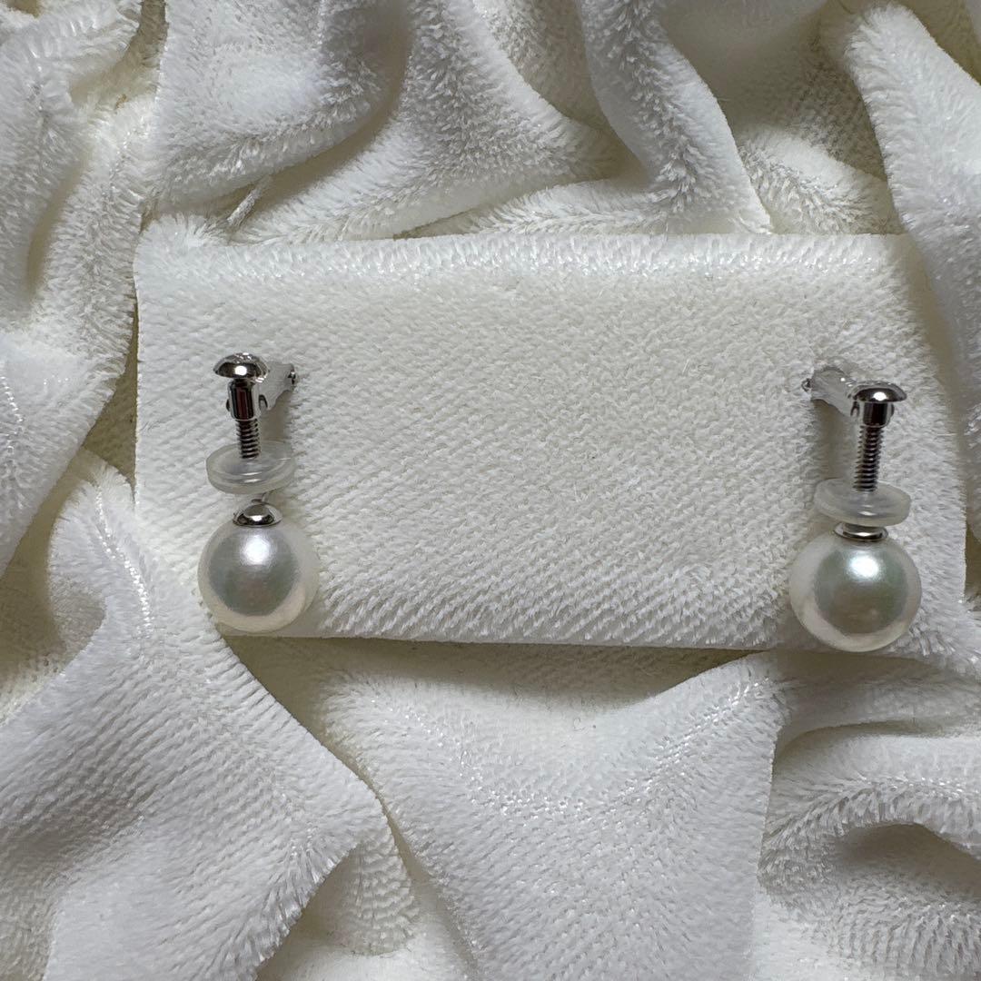 【交渉OK】白百合真珠　ネックレス・イヤリング　　フォーマル　本真珠　アコヤ貝