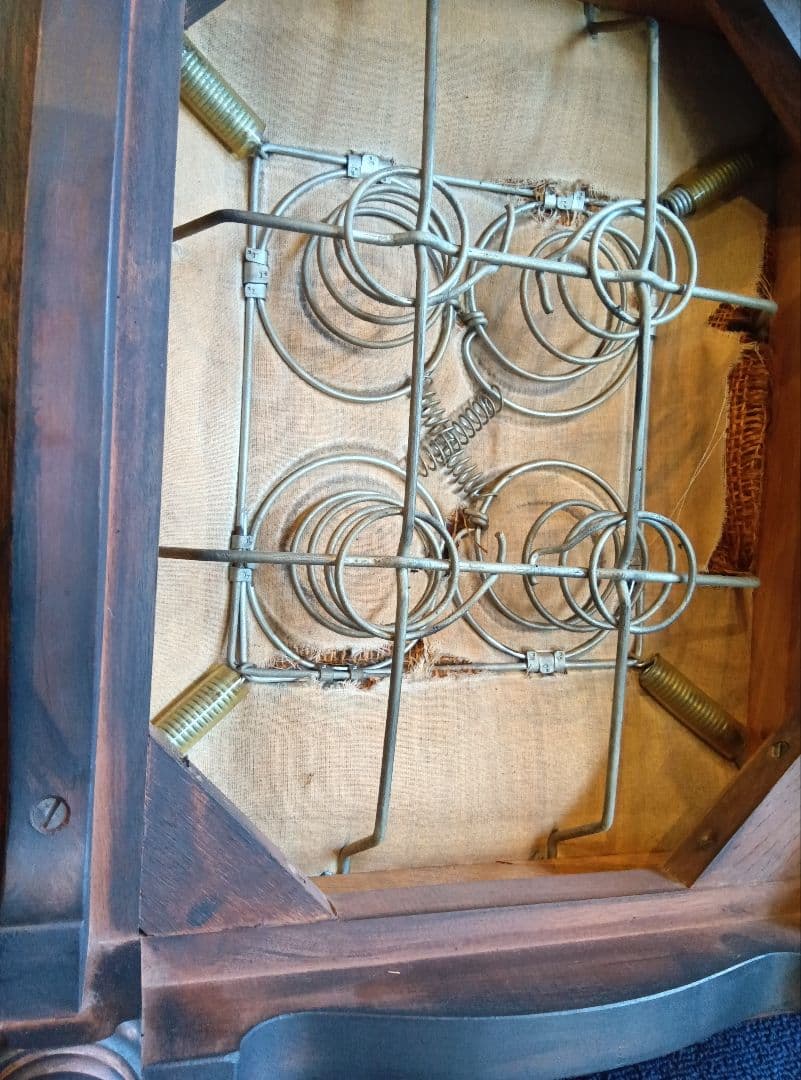 木製クラシックスツール ネイビー　ヴィンテージ　レトロ