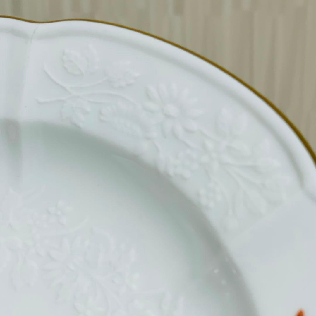 未使用 Missen マイセン 花文 フラワー レリーフ 皿 プレート 20cm