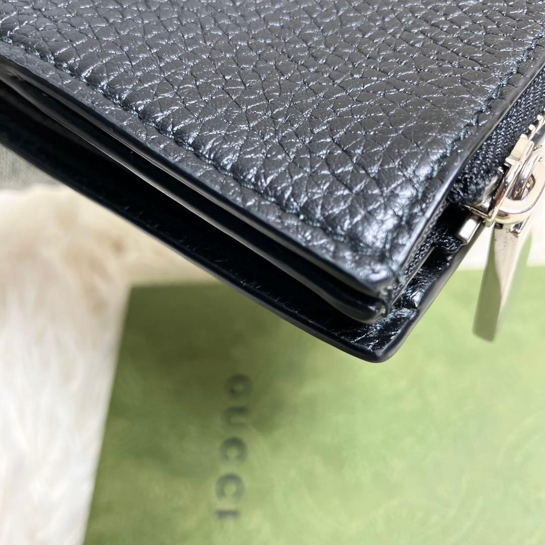 【極美品】 GUCCI ロゴウォレット レザーブラック