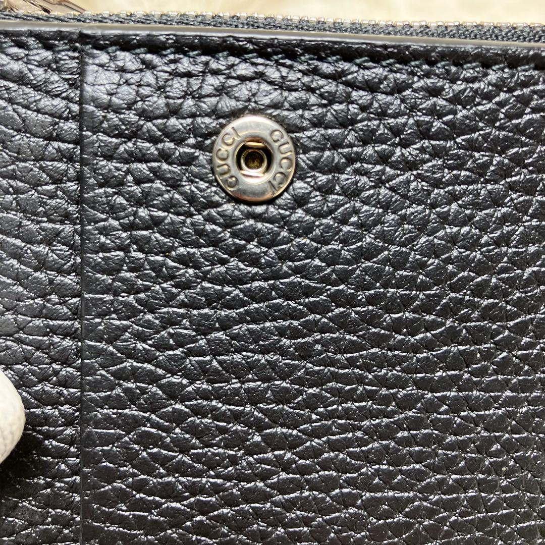 【極美品】 GUCCI ロゴウォレット レザーブラック