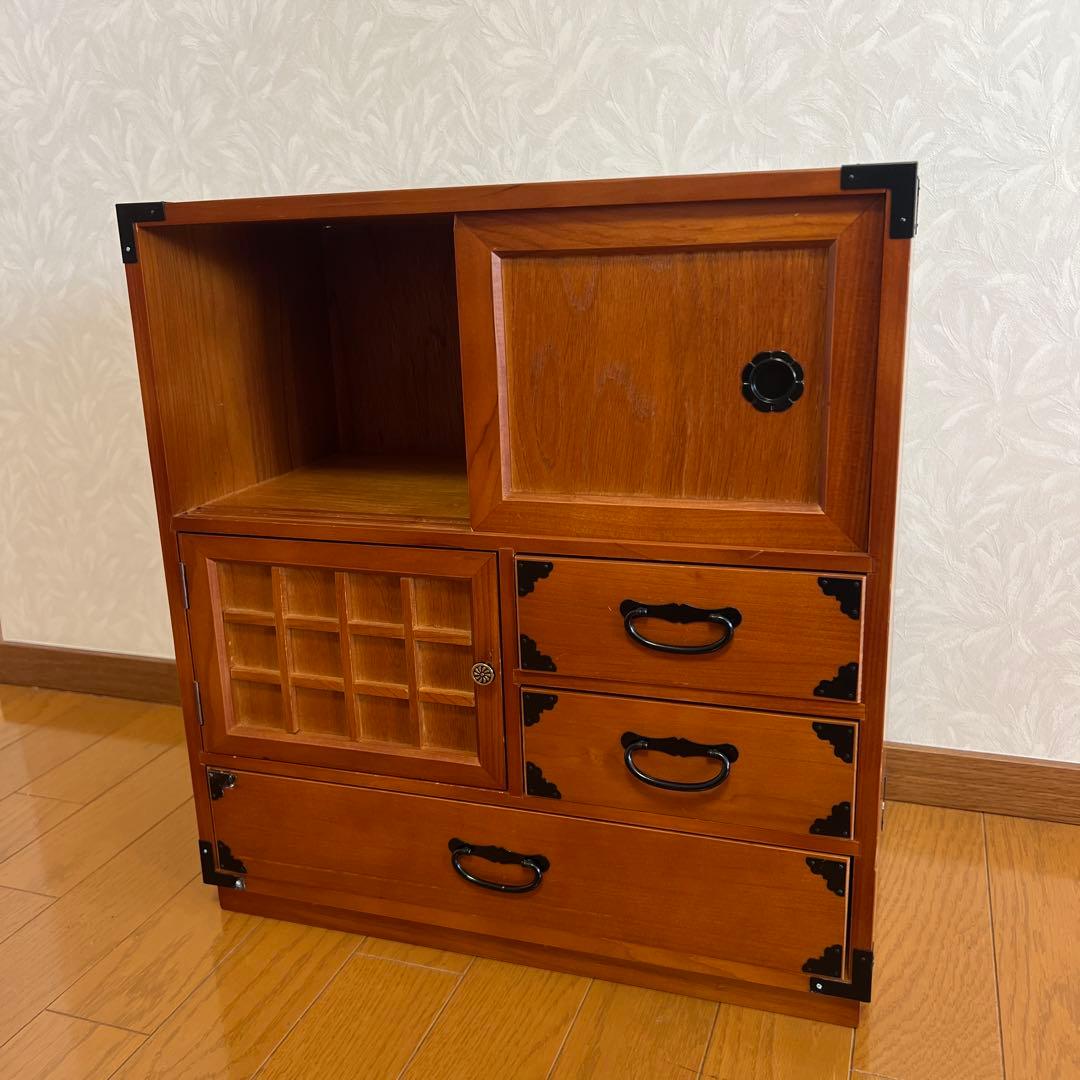 小箪笥 民芸家具 和家具 からくり箪笥 レトロ 戸棚 引き出し