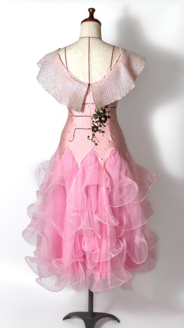 社交ダンス スタンダードドレス ピンク