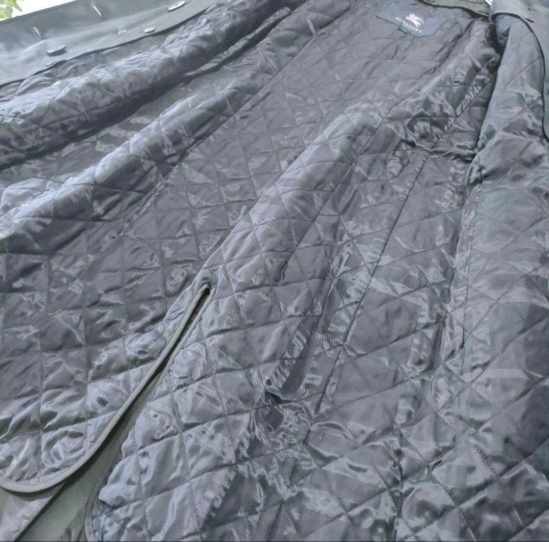 極美品バーバリーロンドン トレンチコートブラック　黒 L キルティングライナー付