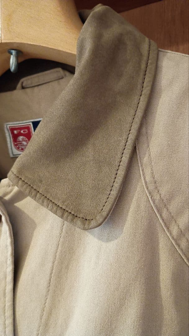 90s free country usa hunting jacket 襟レザー