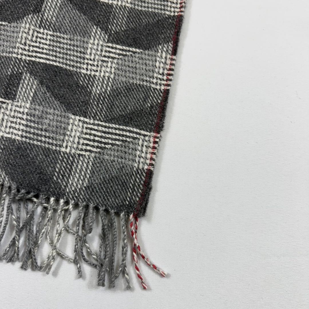 JOHNSTONS ジョンストンズ カシミアチェック100% マフラー幾何学模様