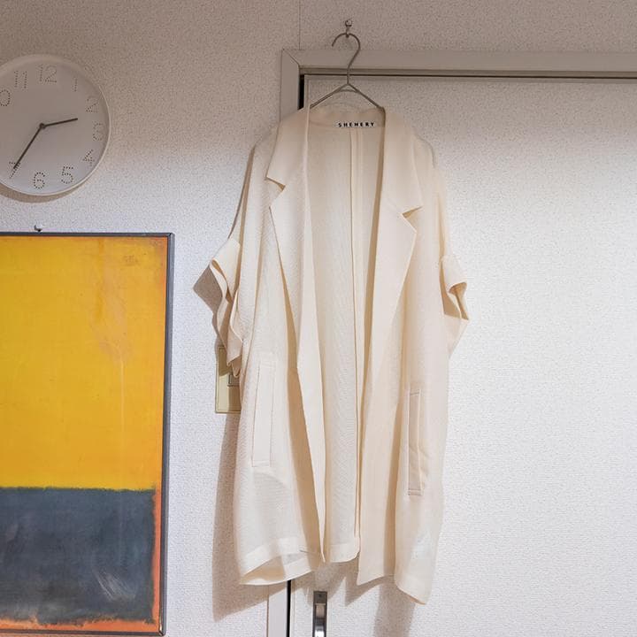 【美品／2025年5月発売】SHENERY フレンチスリーブメッシュジャケット
