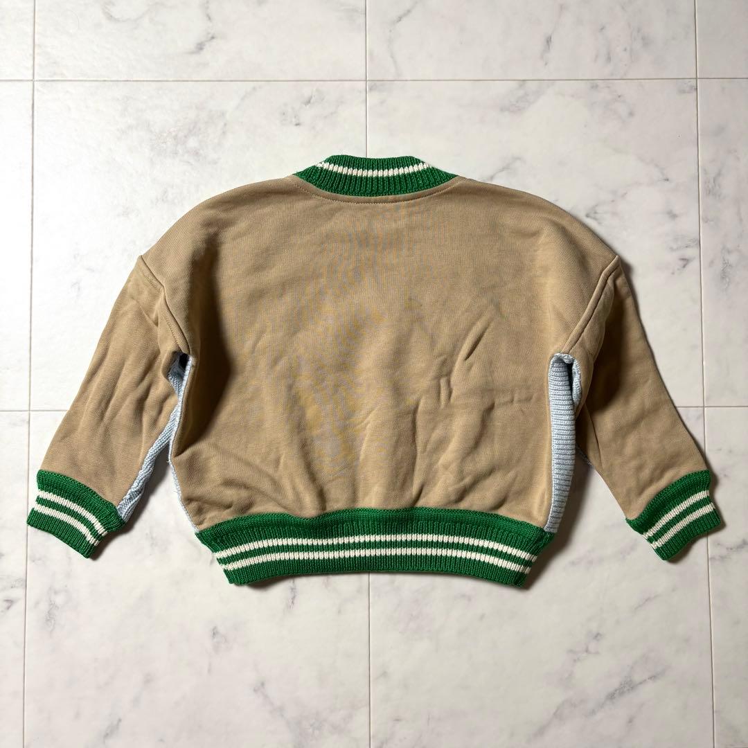 【美品】現行 バーバリー ラバーロゴ ケーブル ニット ジャケット 104cm