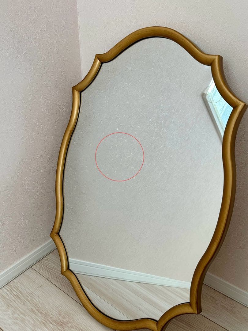 zara  壁掛けミラー　ゴールドフレーム