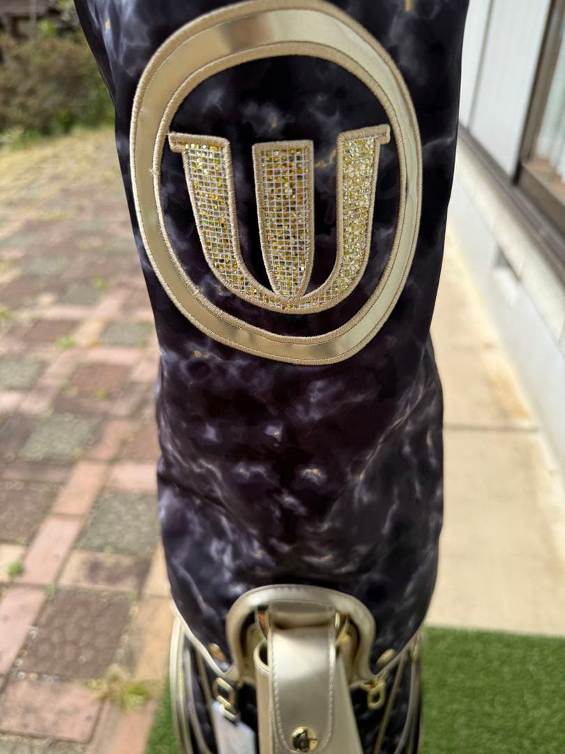 中古 2022 ＭＵスポーツ キャディバッグ 大理石柄 ミエコウエサコ