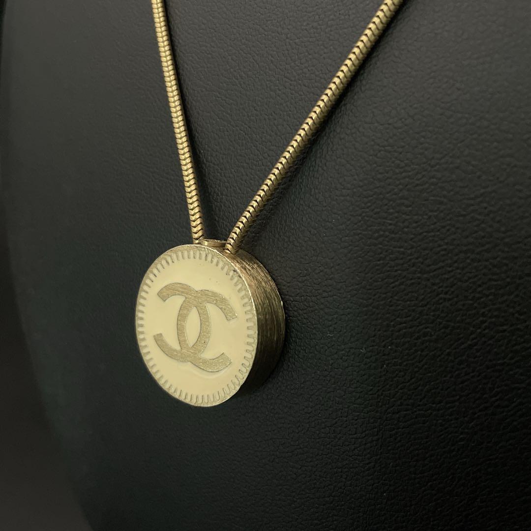 鑑定済み　オールド　シャネル　ココマーク サークル　ネックレス　ゴールド
