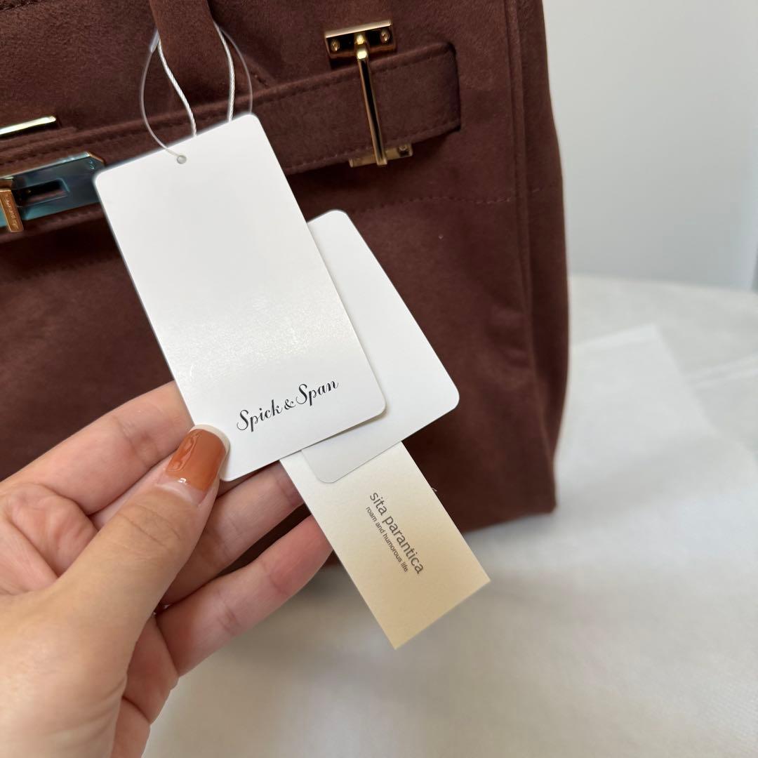 未使用 シータパランティカ スピックアンドスパン別注　フェイクスエードトート M