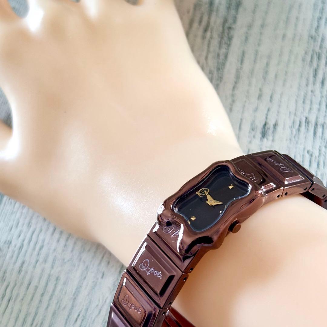 【美品】Q-pot. キューポット 腕時計 メルティー チョコレート ブラウン