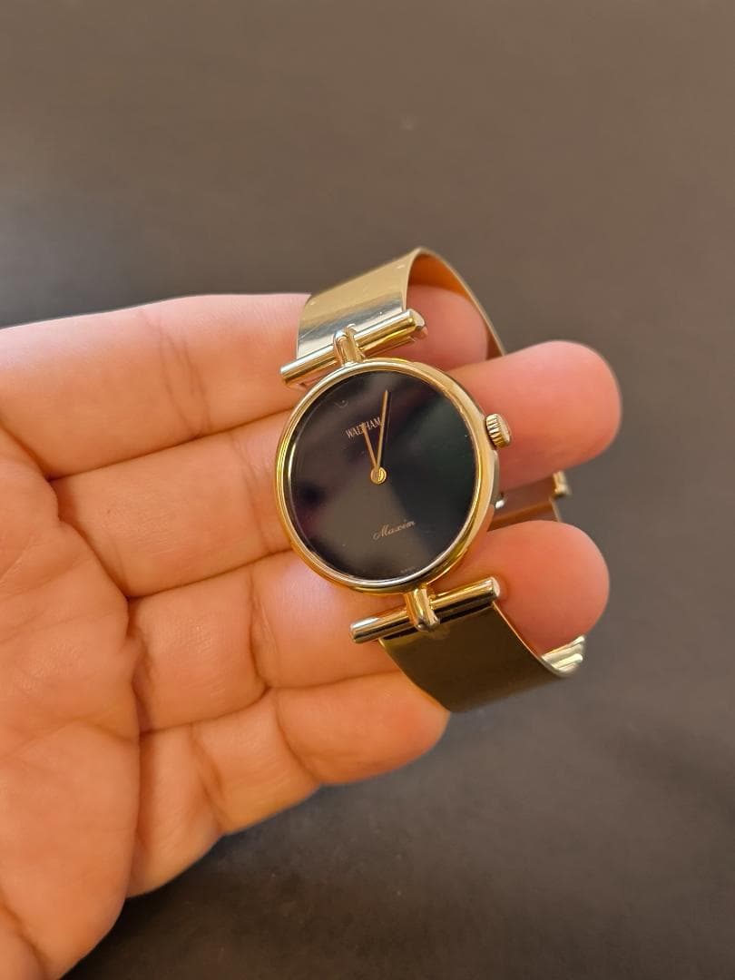 WALTHAM ウォルサム スイス製 手巻き 腕時計 ゴールド色ブレスレット
