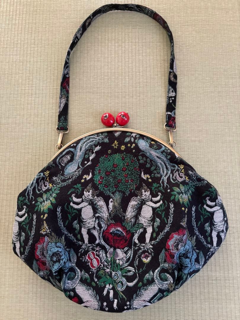 ヒグチユウコ　ジャガード　がまぐちバッグ　ボリス雑貨店　ボリス