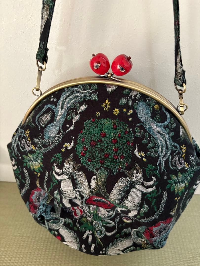 ヒグチユウコ　ジャガード　がまぐちバッグ　ボリス雑貨店　ボリス