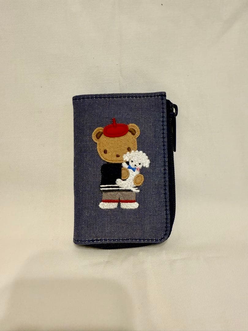 【新品未使用】familiar クマと犬のキーケース ネイビー