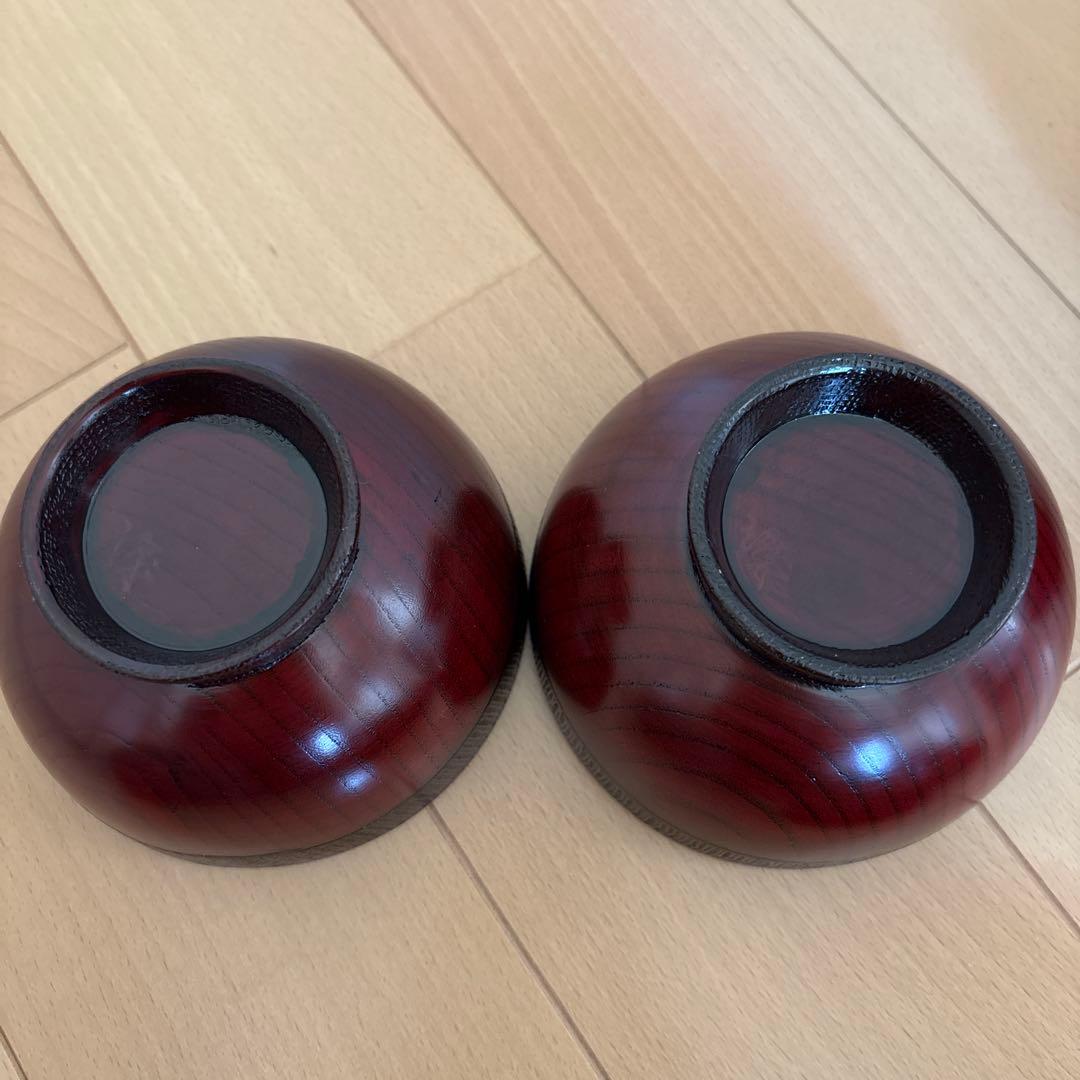 鈴武 会津漆器 紅布着　汁椀 5個セット 未使用品