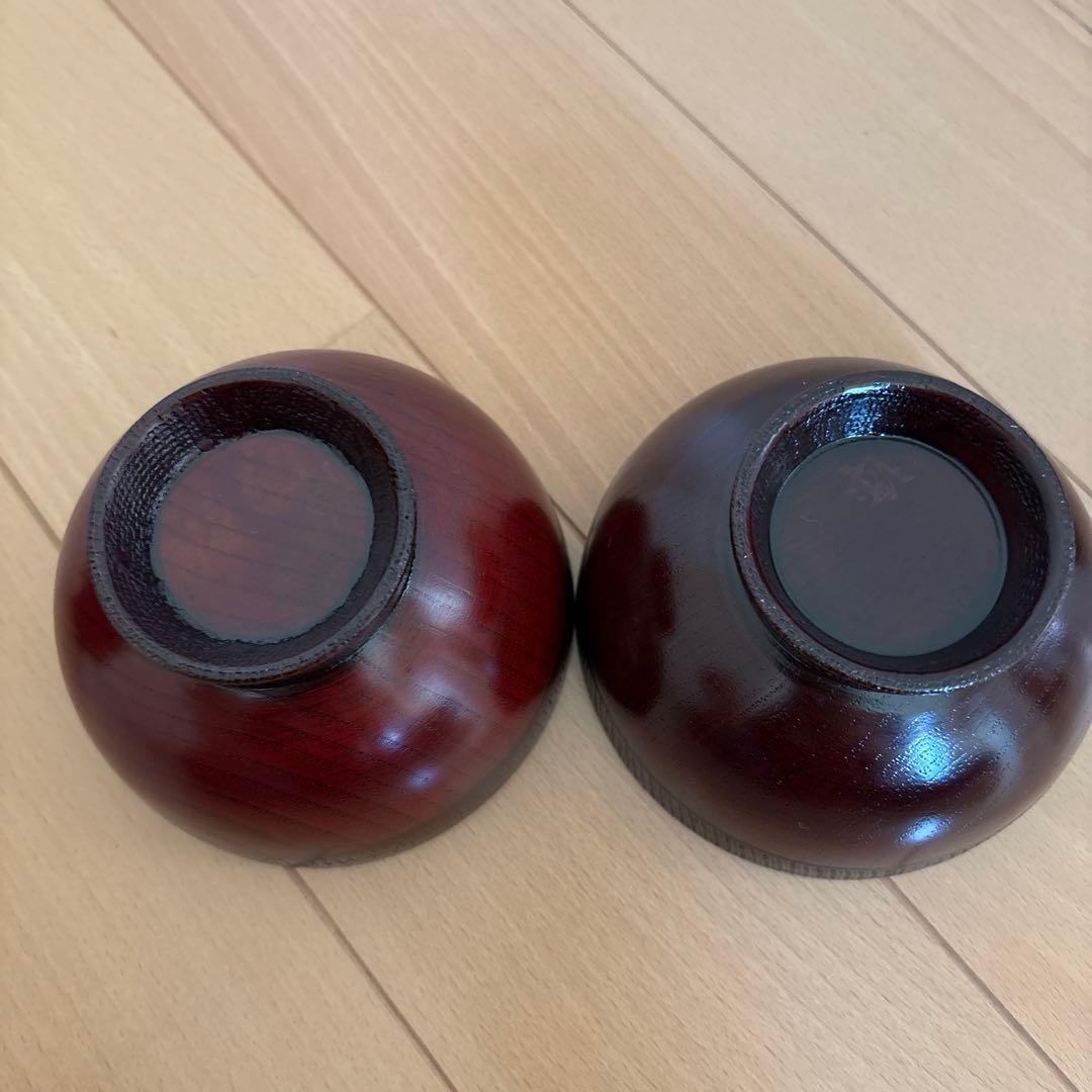 鈴武 会津漆器 紅布着　汁椀 5個セット 未使用品