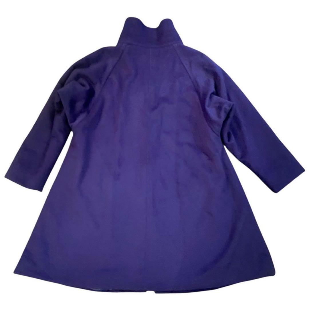 マックスマーラ　白タグ　スタンドカラーコート　比翼　アルパカ　ウール　40