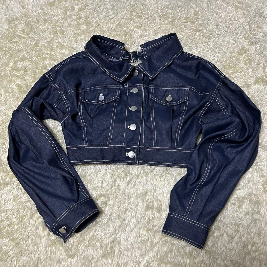 eimy istoire デニムライクバックシャンジャケット （INDIGO）