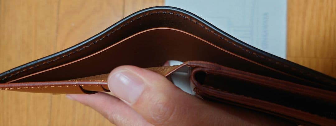 銀革屋　コンパクトウォレット　財布　黒　レザー