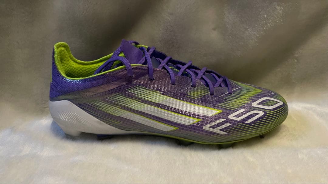 adidas F50 FG 25cm 紫/緑 収納袋、箱付き