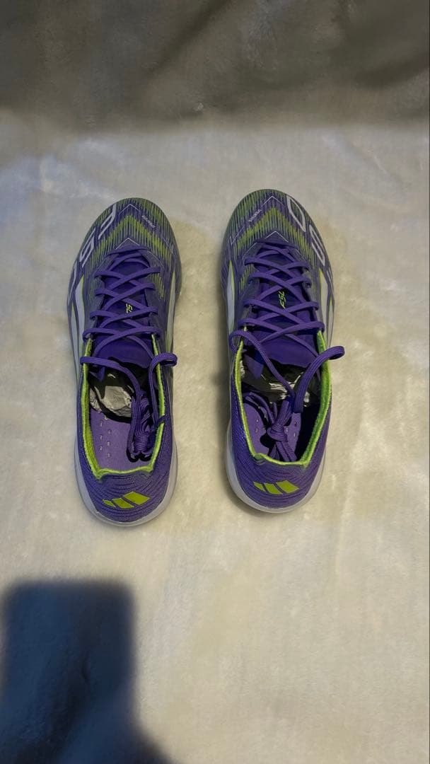 adidas F50 FG 25cm 紫/緑 収納袋、箱付き