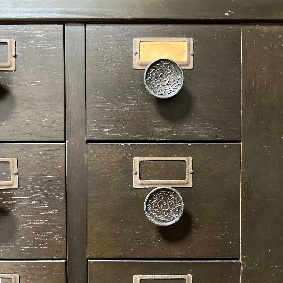 木製収納　薬棚　チェスト　40引き出し