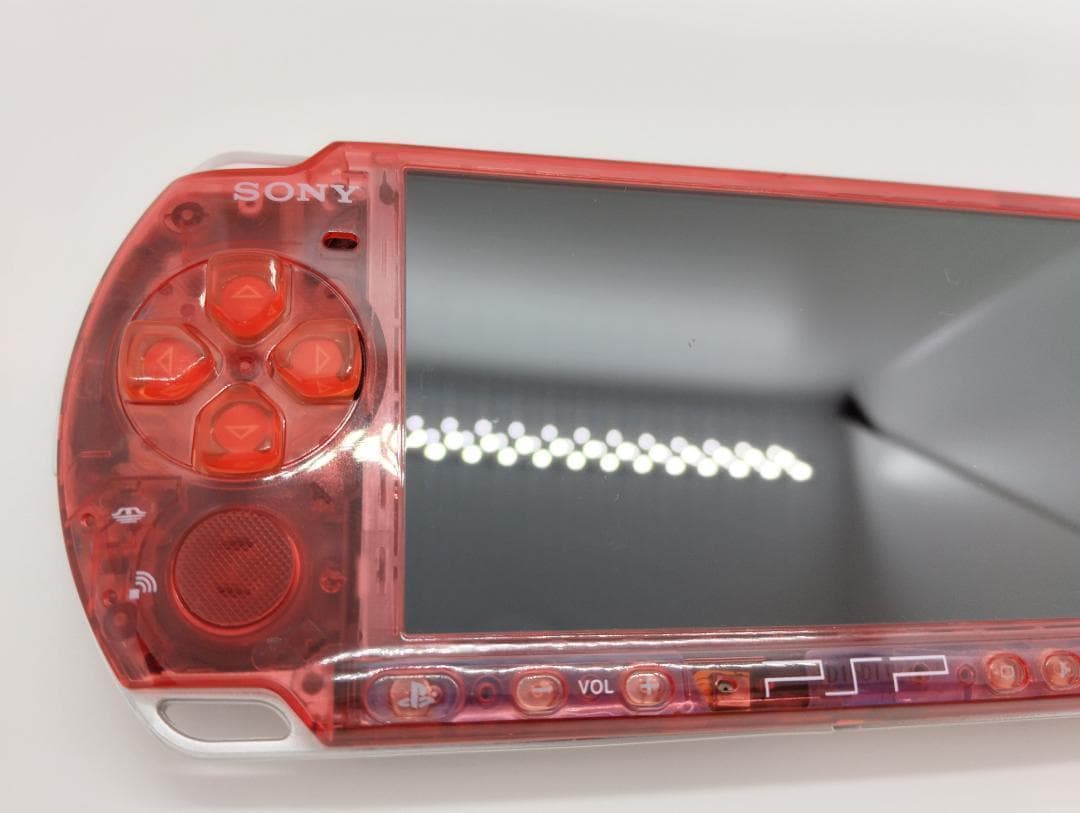 PSP 3000 すぐ遊べるセット【美品・カスタム】スケルトンレッドオプション付