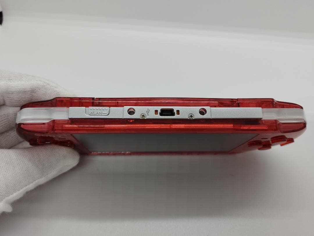 PSP 3000 すぐ遊べるセット【美品・カスタム】スケルトンレッドオプション付