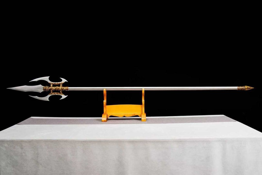 長槍 模造槍 3本継 十文字槍 刀装具 模擬刀 日本刀 模造刀 鑑賞用 舞踊刀